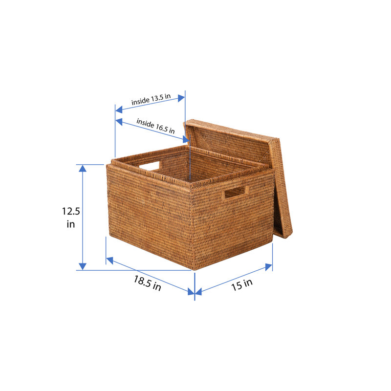 Bayou Breeze Andersen Rattan Basket & Reviews Wayfair